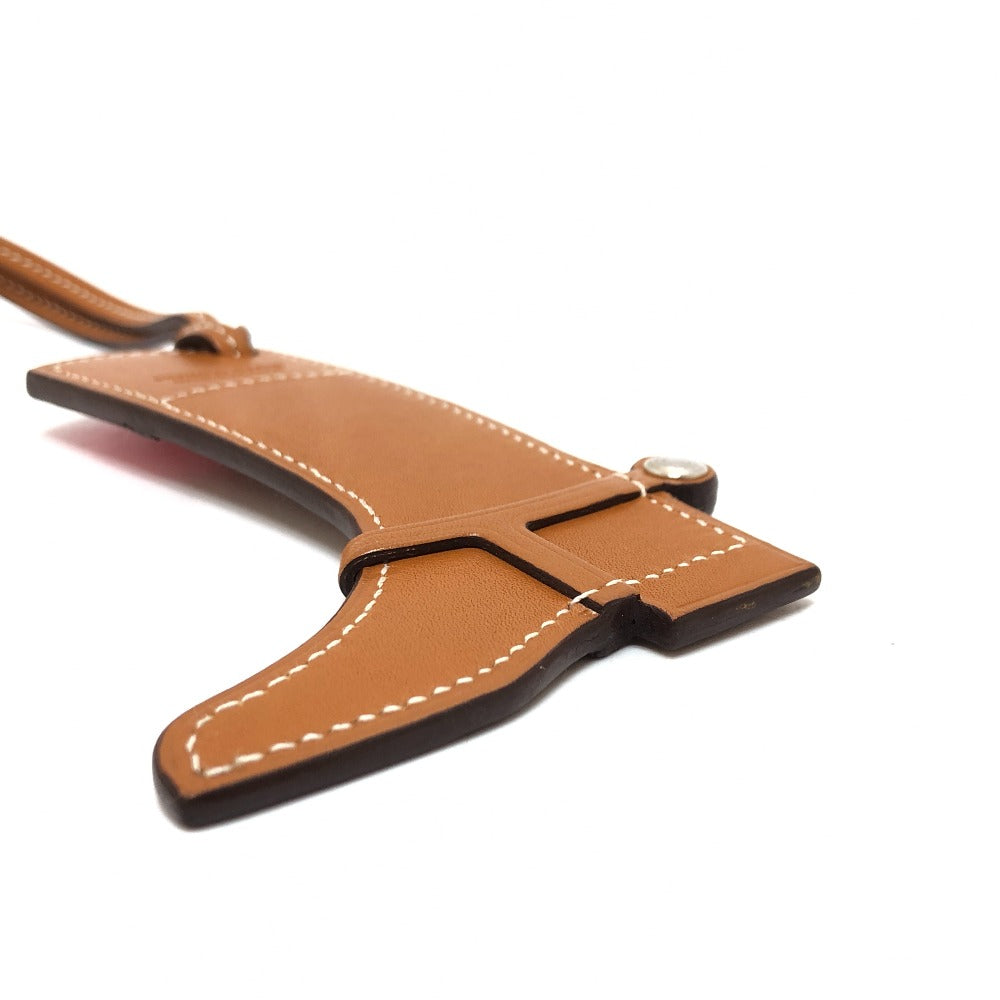HERMES 패덕 부츠 백 참 참 액세서리 가방 참 가죽 여성 브라운
