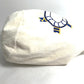 HERMES Marine Print Drawstring Pile Shoulder Bag, Cotton, White