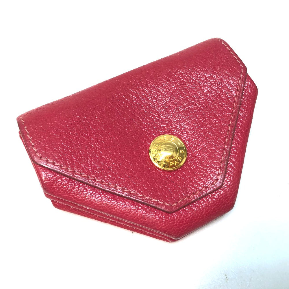 HERMES Le Calanhuit LE48 Coin Purse Chevre Women's Pink