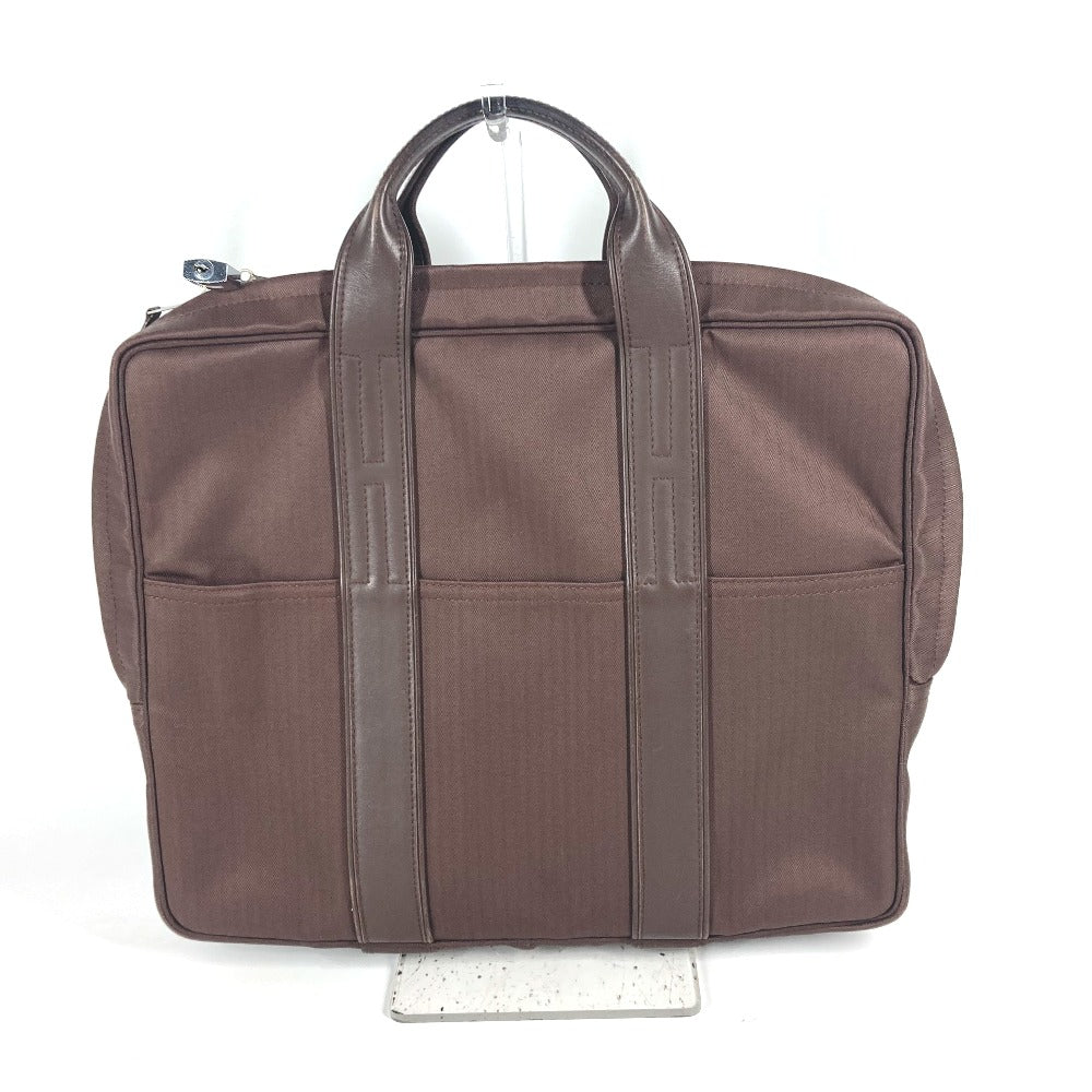 HERMES 肩掛け アカプルコオディナトゥール カバン ハンドバッグ トートバッグ ショルダーバッグ ビジネスバッグ ナイロン メンズ ブラウン