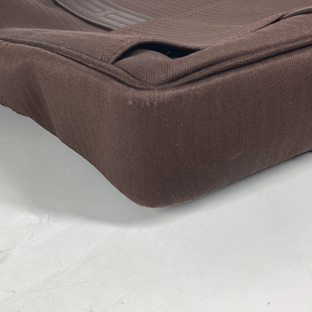 HERMES 肩掛け アカプルコオディナトゥール カバン ハンドバッグ トートバッグ ショルダーバッグ ビジネスバッグ ナイロン メンズ ブラウン