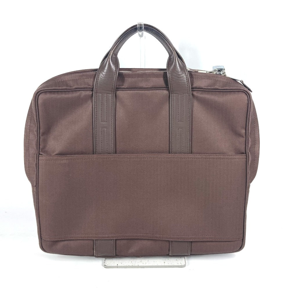 HERMES 肩掛け アカプルコオディナトゥール カバン ハンドバッグ トートバッグ ショルダーバッグ ビジネスバッグ ナイロン メンズ ブラウン