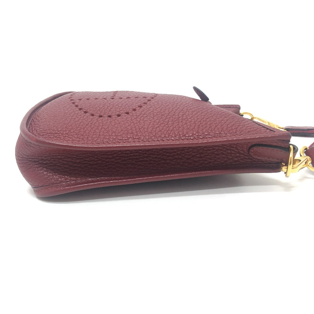 HERMES Evelyn TPM Evelyn TPM 16 Crossbody bag GoldHardware Shoulder Bag Taurillon Clemence Rouge Ash Red Used