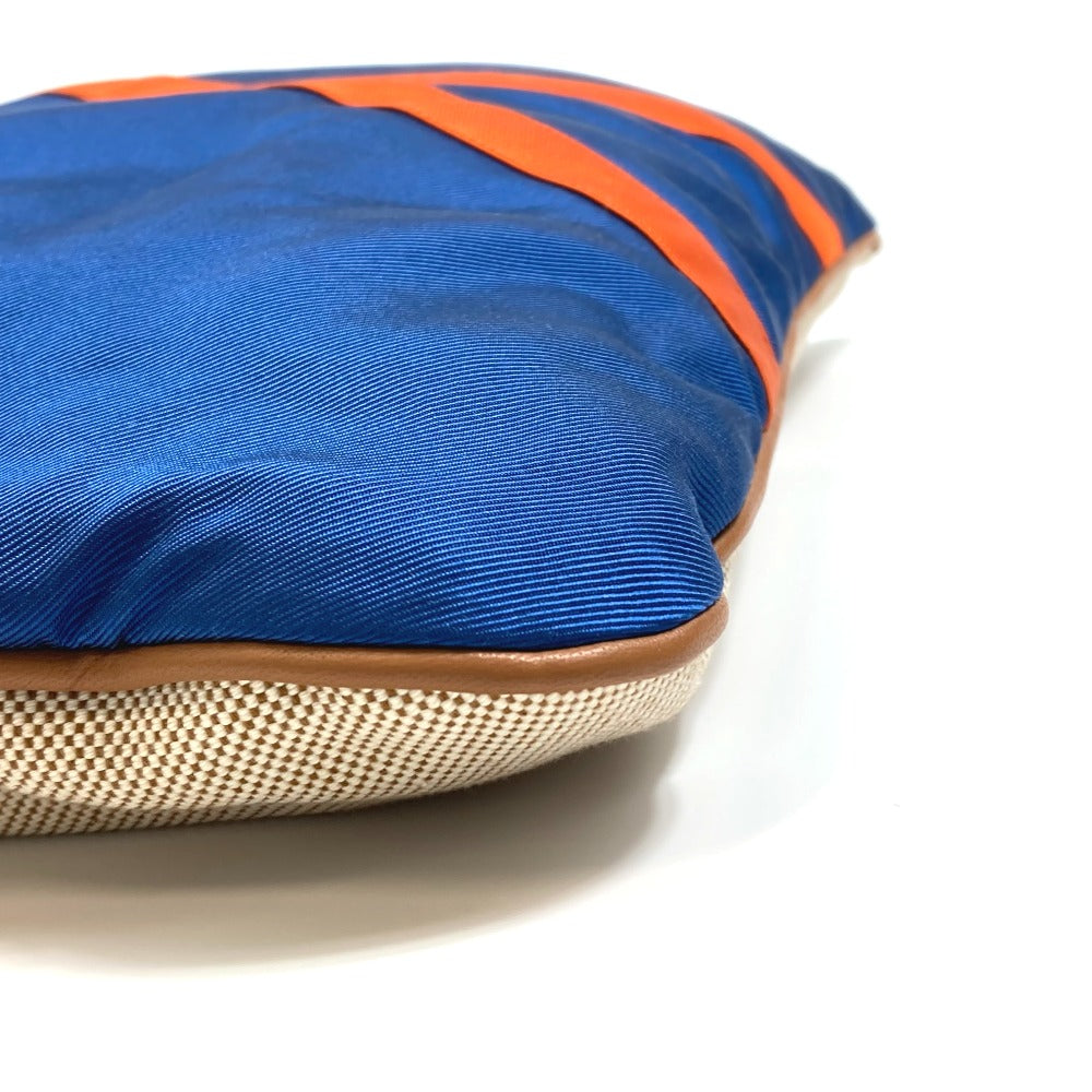 HERMES Casaque interior accessories pillow, vertical cushion, toile ash, unisex, blue