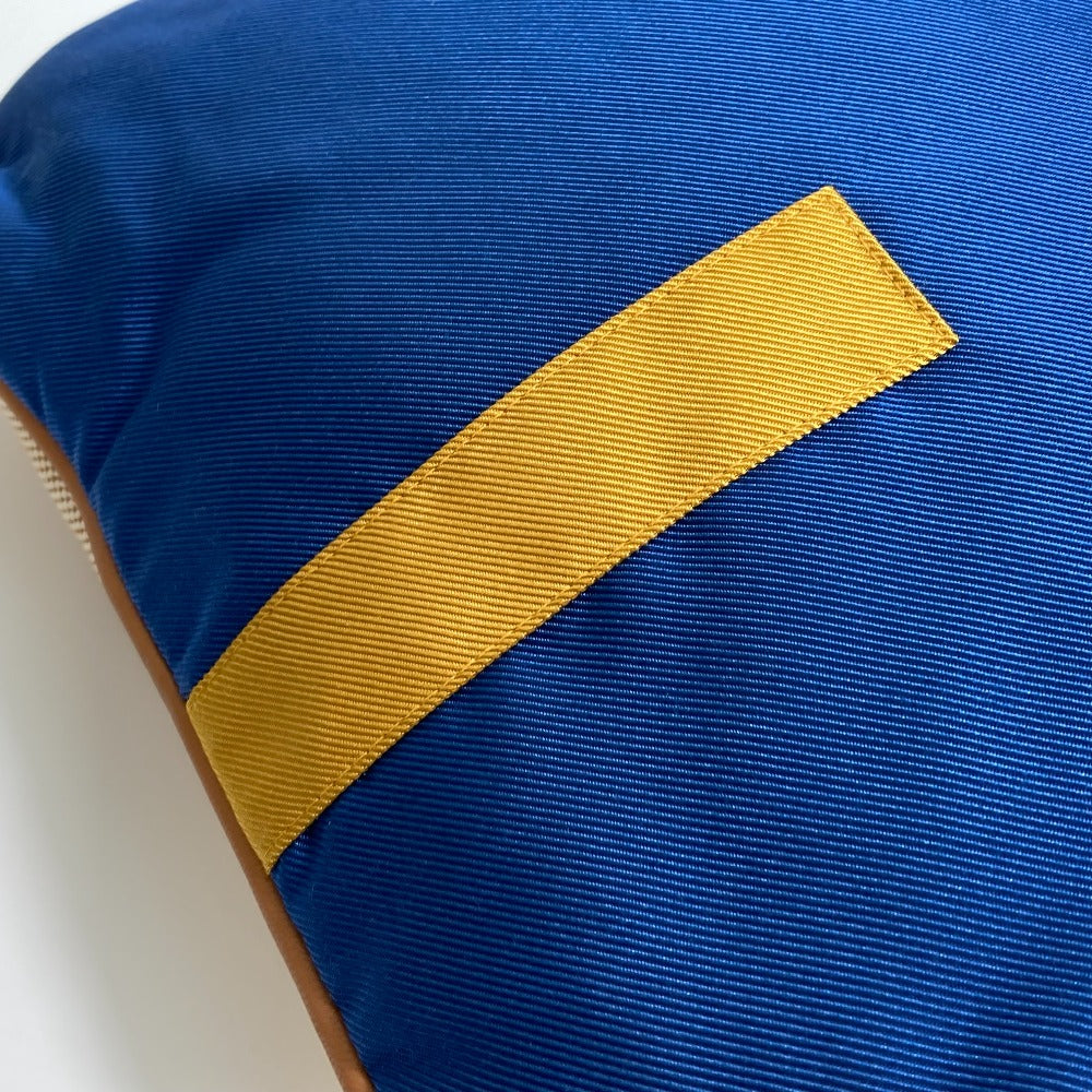 HERMES Casaque interior accessories pillow, vertical cushion, toile ash, unisex, blue