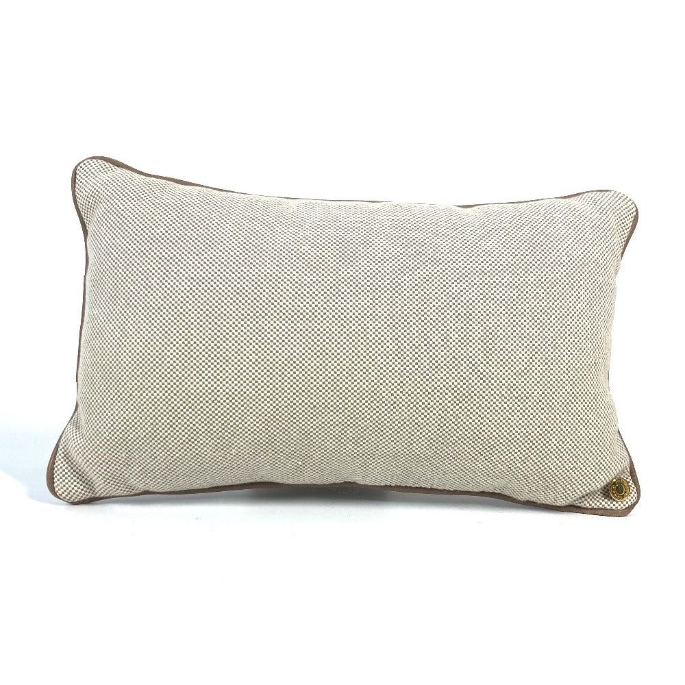 HERMES Serie Logo Pillow Interior Cushion Canvas Unisex Gray