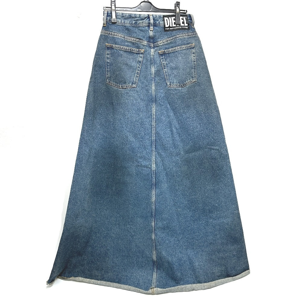 DIESEL アパレル 服 ロング 迷彩 カモフラ ボトムス マキシスカート スカート デニム レディース ブルー