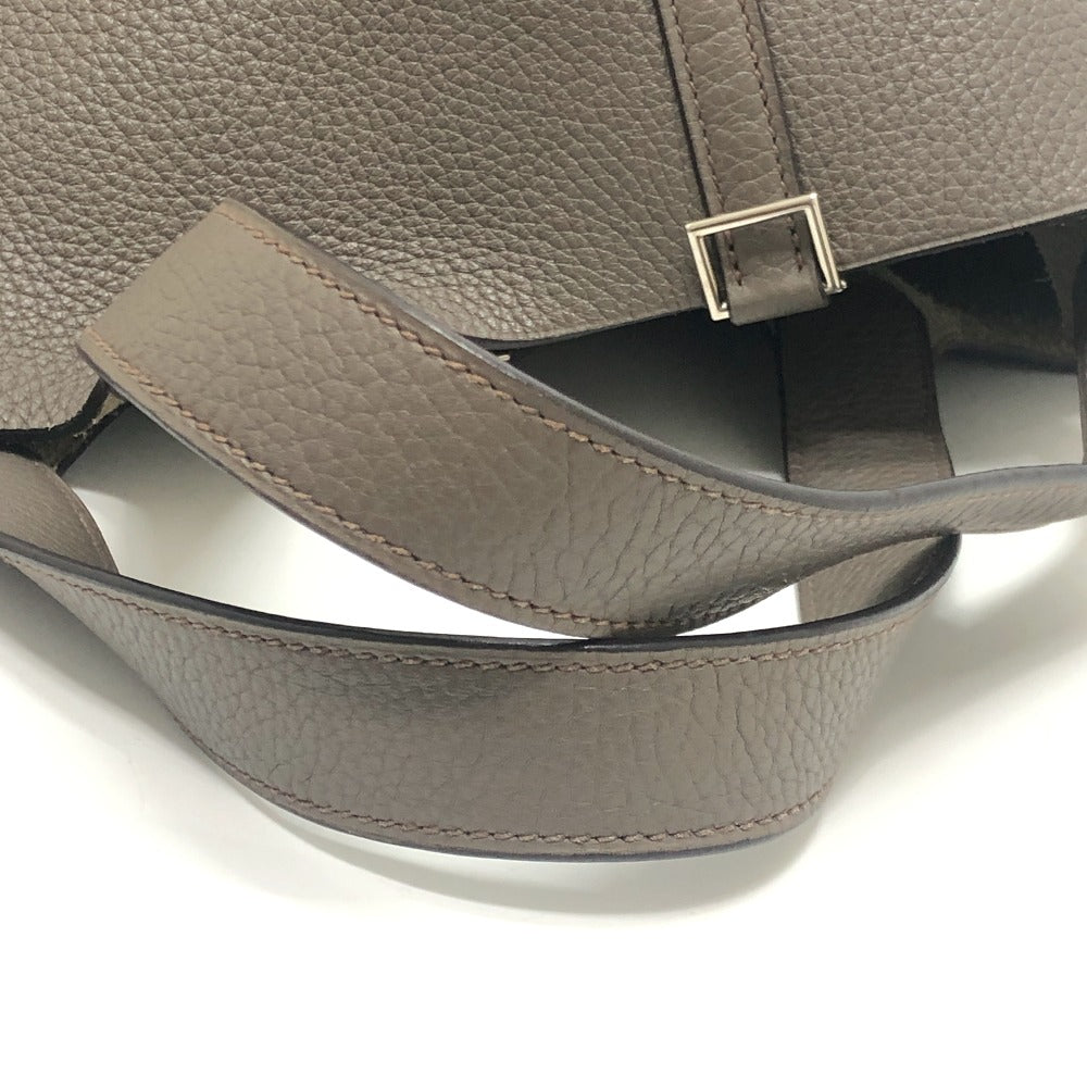 HERMES ピコタンロックMM ピコタン MM シルバー金具 カバン ハンドバッグ トリヨンクレマンス レディース エタン グレー