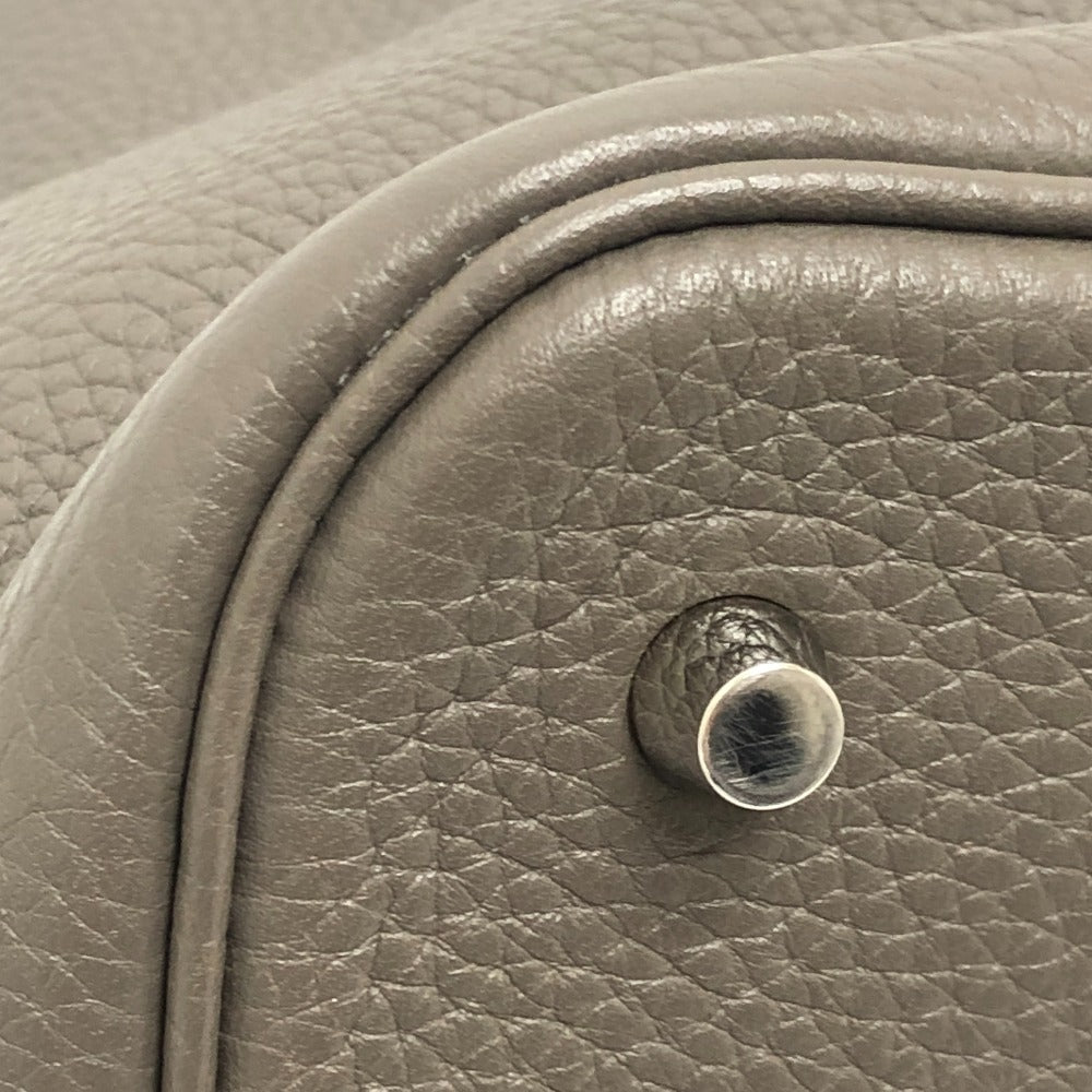 HERMES ピコタンロックMM ピコタン MM シルバー金具 カバン ハンドバッグ トリヨンクレマンス レディース エタン グレー