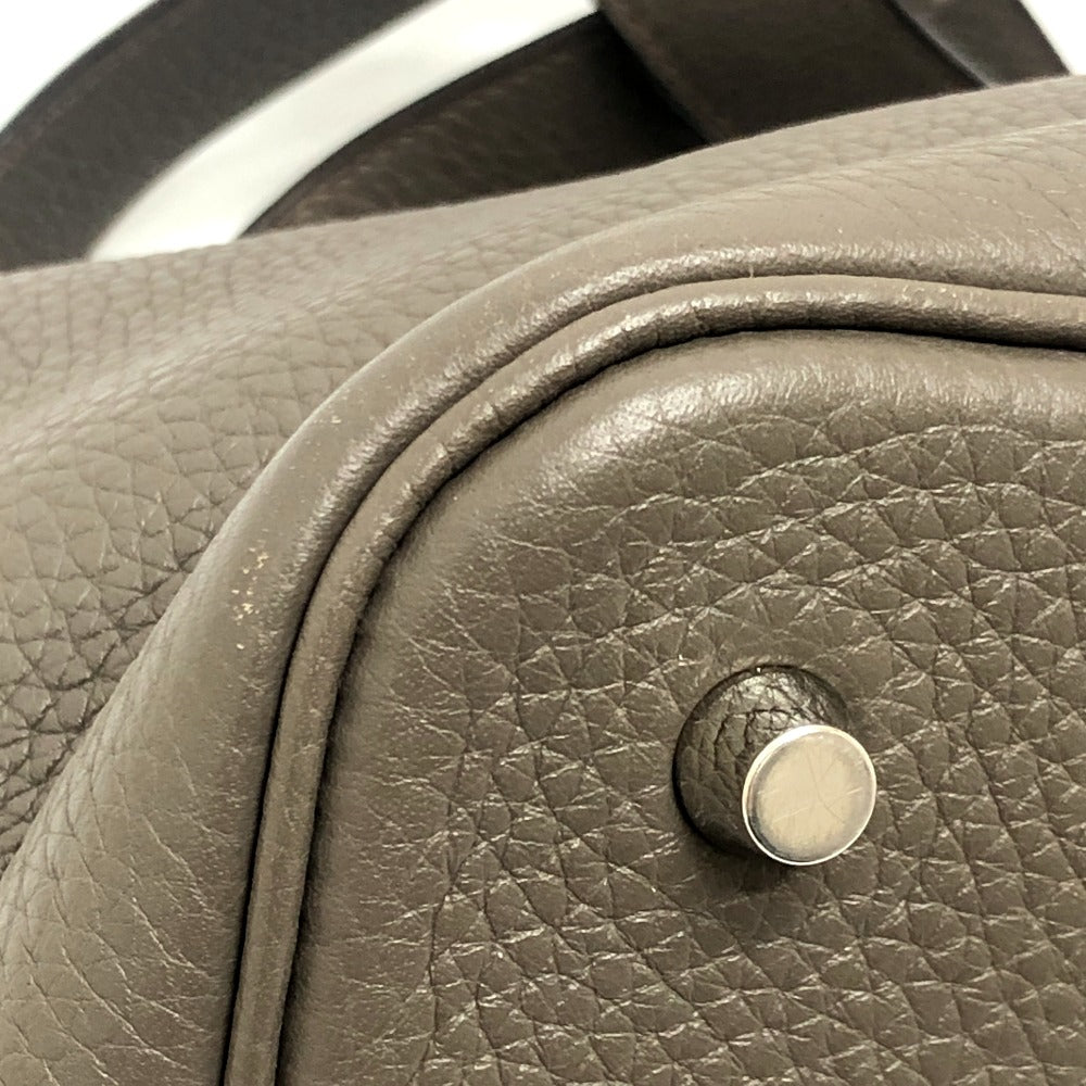 HERMES ピコタンロックMM ピコタン MM シルバー金具 カバン ハンドバッグ トリヨンクレマンス レディース エタン グレー