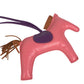 HERMES Rodeo GM Bag Charm, Horse Cheval Keychain Charm, Anjou Miro, Women's, Pink