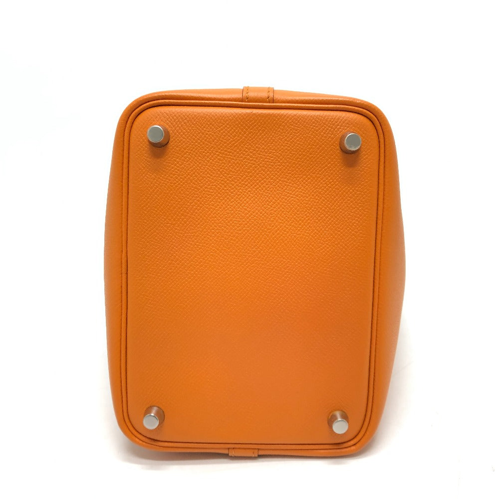 HERMES ピコタンロックＰＭ トレサージュ バッグ カバン バック ハンドバック PM ハンドバッグ エプソン レディース アプリコット オレンジ - brandshop-reference