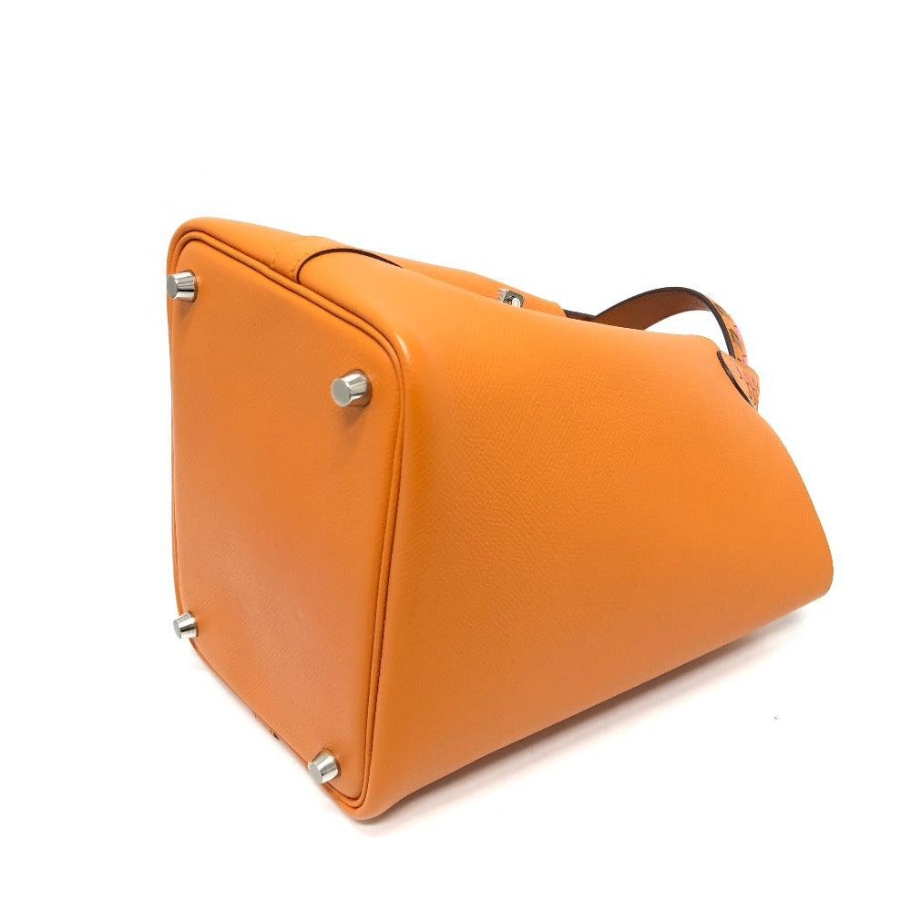 HERMES ピコタンロックＰＭ トレサージュ バッグ カバン バック ハンドバック PM ハンドバッグ エプソン レディース アプリコット オレンジ - brandshop-reference