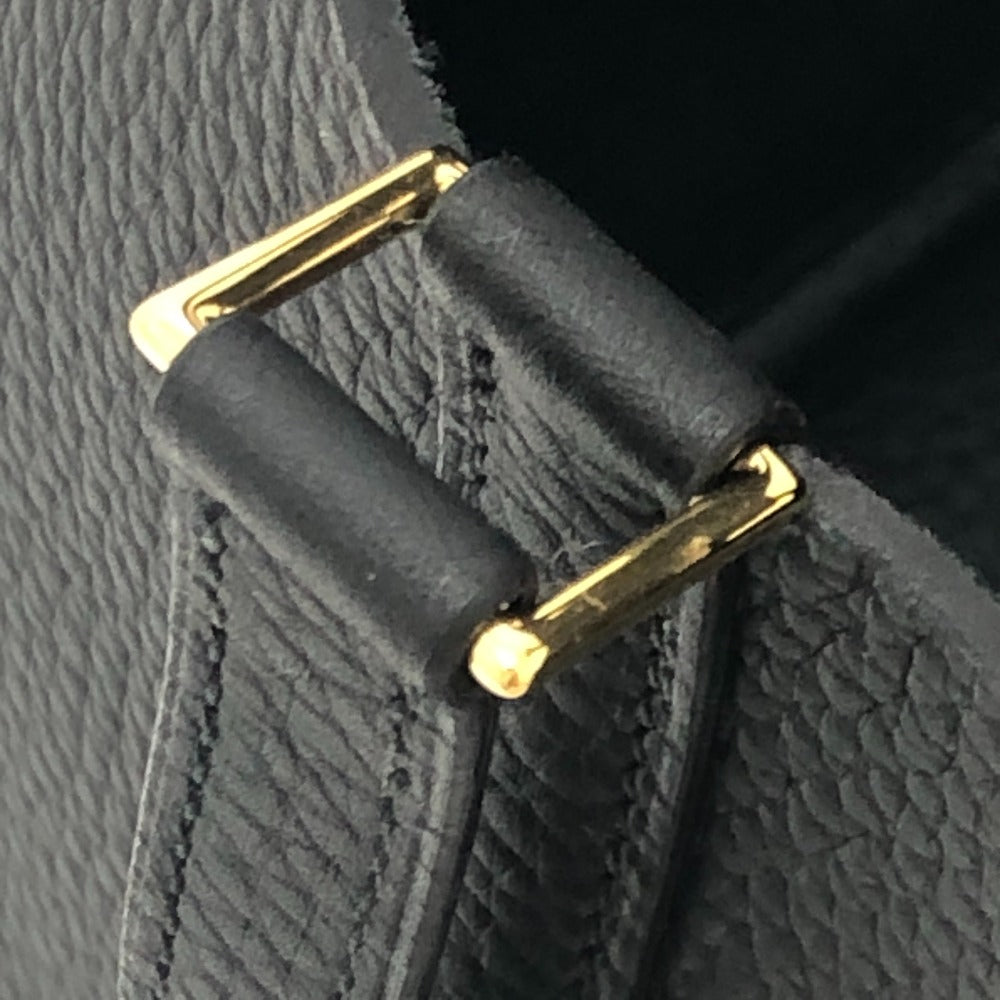 HERMES Picotin Lock PM Handbag in Taurillon Clemence Leather with K Stamp and Gold Hardware, Black