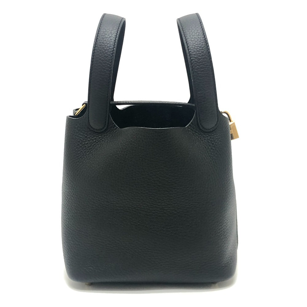 HERMES ピコタンロックPM ピコタンロック PM K刻 カバン ゴールド金具 ハンドバッグ トリヨンクレマンス レディース ブラック