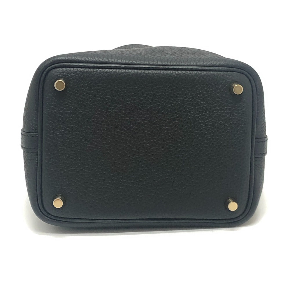 HERMES ピコタンロックPM ピコタンロック PM K刻 カバン ゴールド金具 ハンドバッグ トリヨンクレマンス レディース ブラック