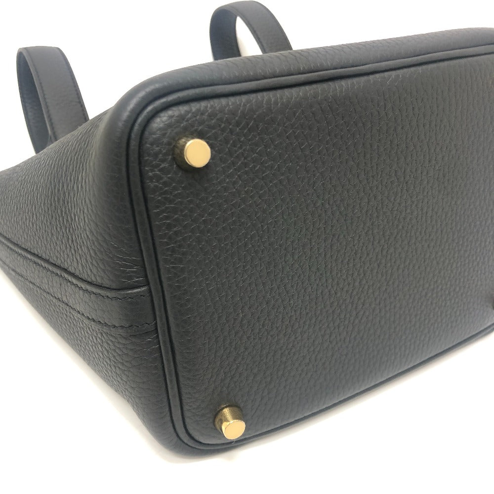 HERMES ピコタンロックPM ピコタンロック PM K刻 カバン ゴールド金具 ハンドバッグ トリヨンクレマンス レディース ブラック