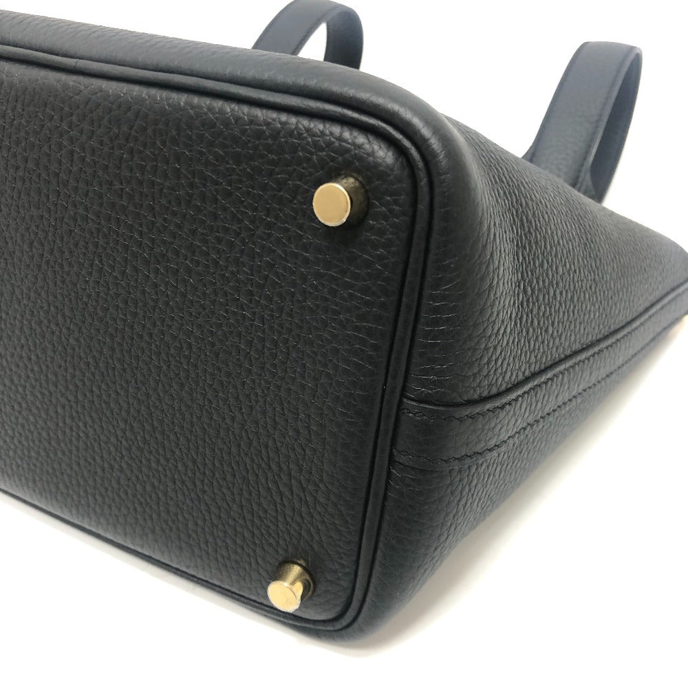 HERMES ピコタンロックPM ピコタンロック PM K刻 カバン ゴールド金具 ハンドバッグ トリヨンクレマンス レディース ブラック
