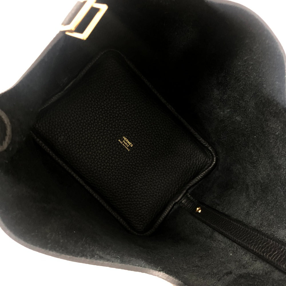 HERMES ピコタンロックPM ピコタンロック PM K刻 カバン ゴールド金具 ハンドバッグ トリヨンクレマンス レディース ブラック