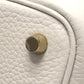 HERMES Picotin Rock PM 18 Picotin PM GoldHardware Bag Hand Bag Taurillon Clemence Beton White Used