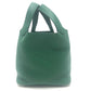 HERMES Picotin Rock PM 18 Picotin PM Bag Hand Bag Taurillon Clemence Vert Moyen x SVHardware Green Used
