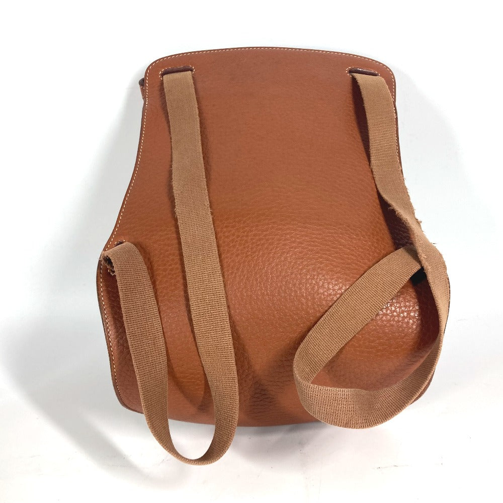 HERMES シェルパPM バックパック カバン リュックサック レザー レディース ブラウン