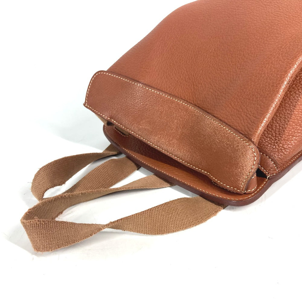 HERMES シェルパPM バックパック カバン リュックサック レザー レディース ブラウン