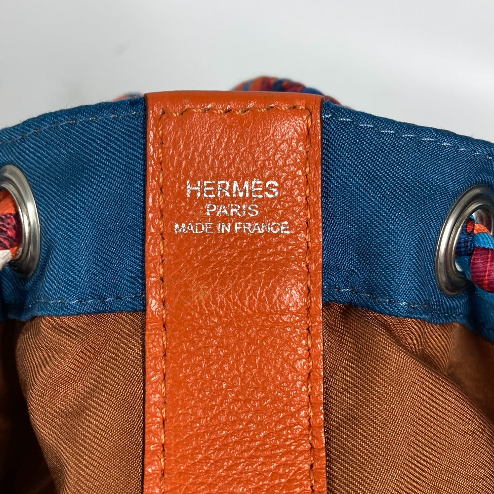 HERMES ソワクール22 巾着 肩掛け カバン ショルダーバッグ シルク レディース - brandshop-reference