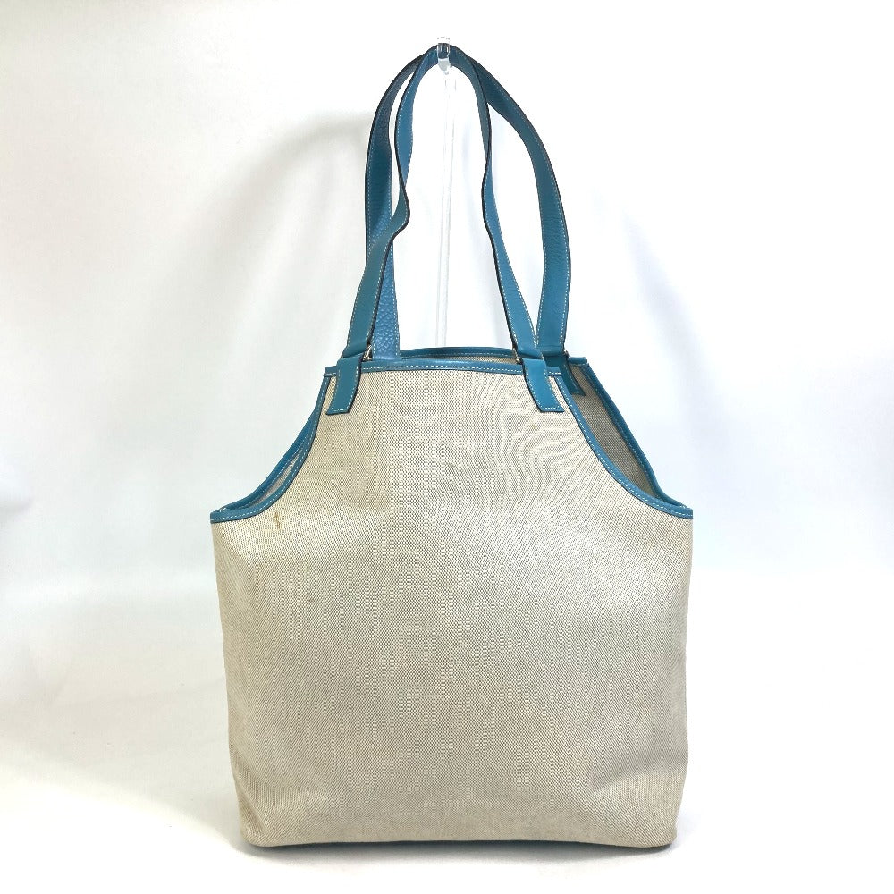 HERMES Jardinier PM Shoulder Bag, Toile H Tote Bag, Women's, Blue Jean, Blue