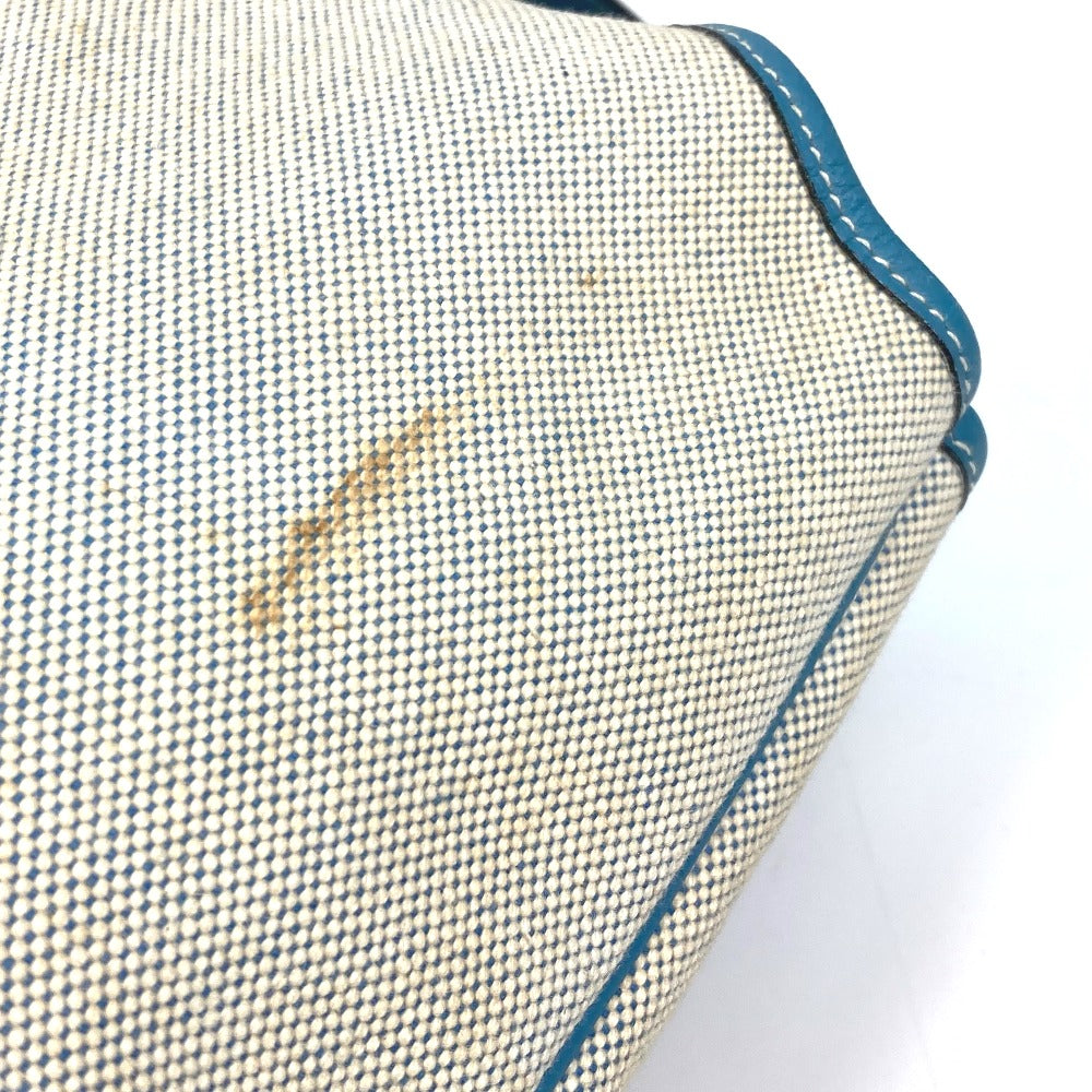 HERMES Jardinier PM Shoulder Bag, Toile H Tote Bag, Women's, Blue Jean, Blue