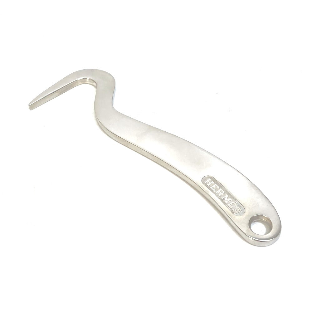 HERMES Horse Riding Sports Tack Hoof Picks, Iron Nails, Horseshoe Cleaning Tool, Logo, Metal, Unisex, Silver