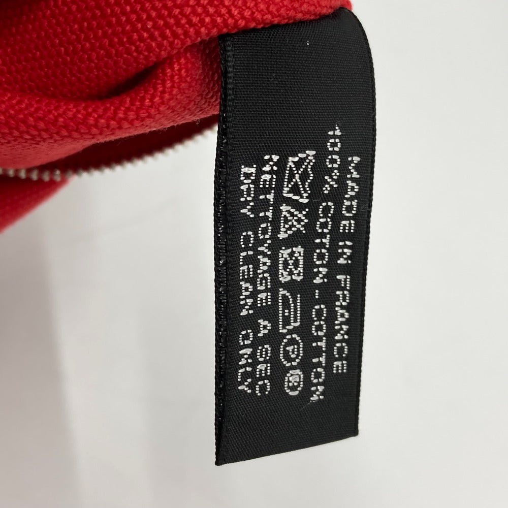 HERMES Yachting GM Flat Zipper Multi-Pouch, Cotton, Unisex, Red