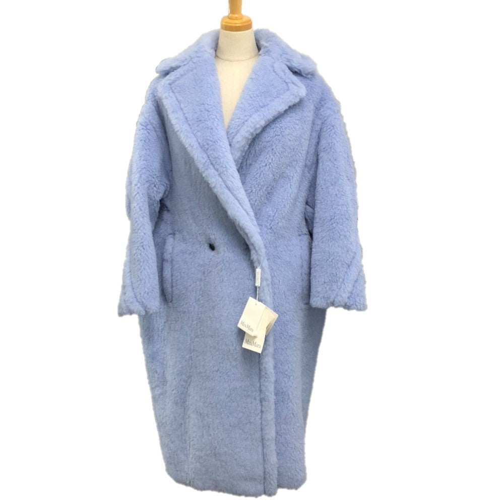 MAX MARA 2310110331 TEDGIRL. [テッドガール] テディベア  ファーコート 長袖 ロングコート アルパカ レディース ブルー - brandshop-reference