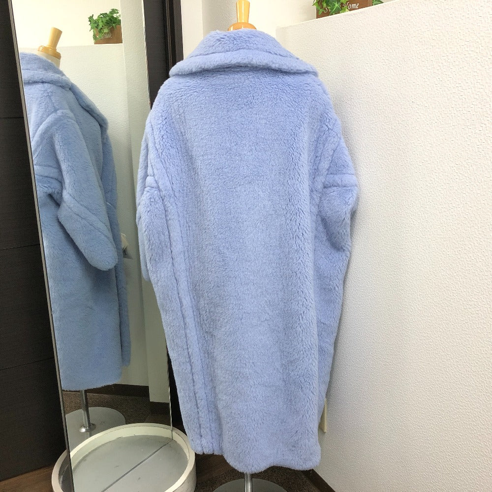 MAX MARA 2310110331 TEDGIRL. [テッドガール] テディベア  ファーコート 長袖 ロングコート アルパカ レディース ブルー - brandshop-reference
