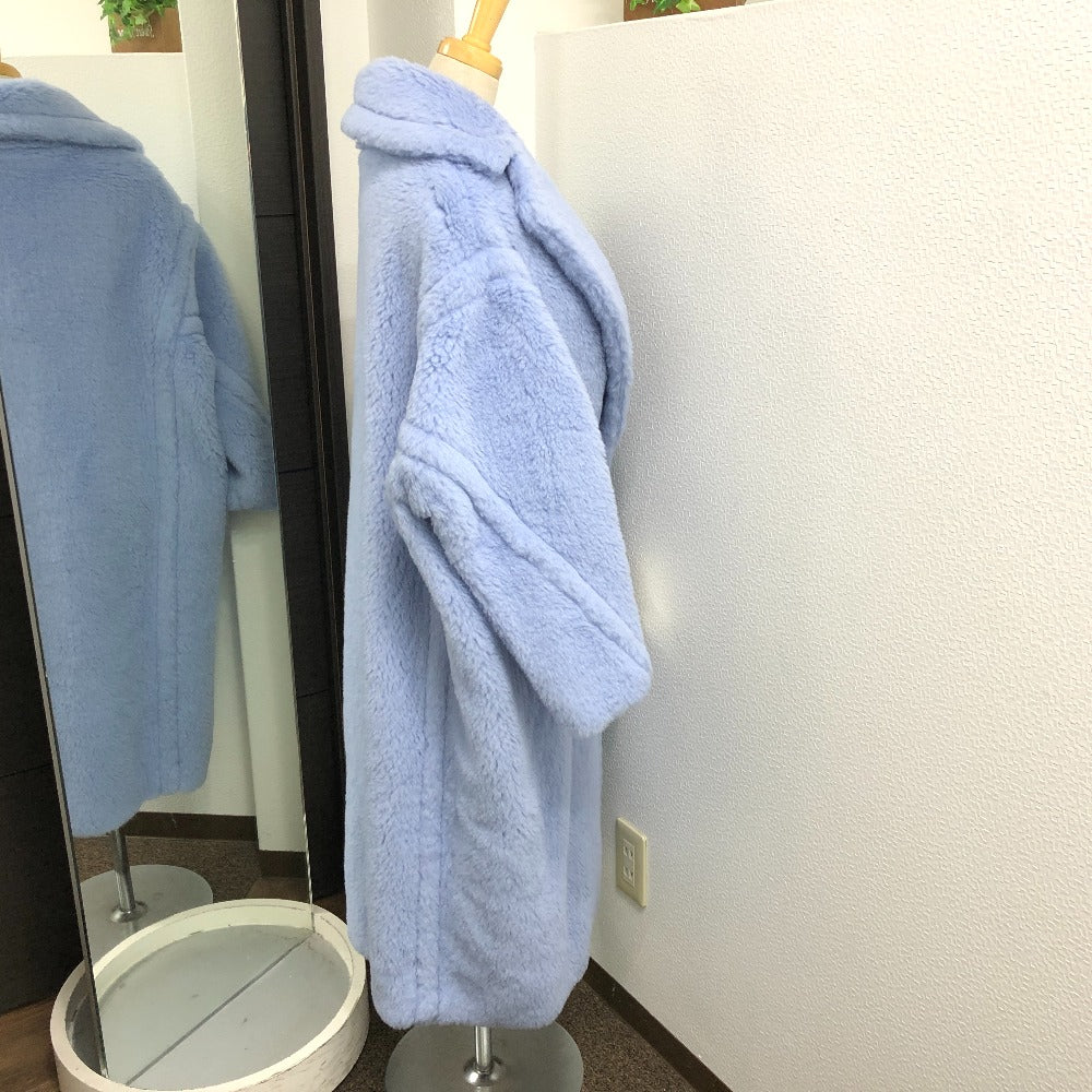 MAX MARA 2310110331 TEDGIRL. [テッドガール] テディベア  ファーコート 長袖 ロングコート アルパカ レディース ブルー - brandshop-reference