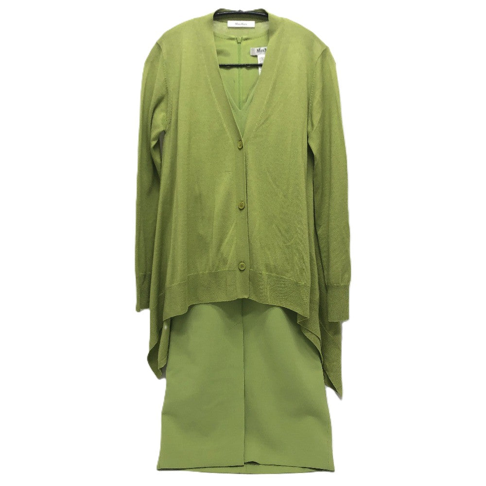 MAX MARA ワンピース ベルト カーディガン アパレル セット アンサンブル ワンピース ポリエステル レディース グリーン - brandshop-reference