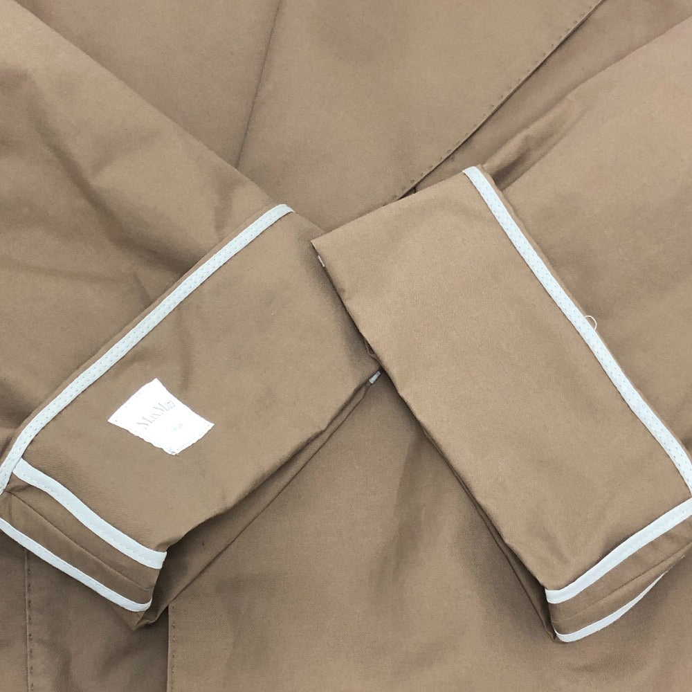 Max Mara 24190210546 Pakaian Twill Spring Coat Luar Jaket Luar Parit Kapas Kapas Wanita