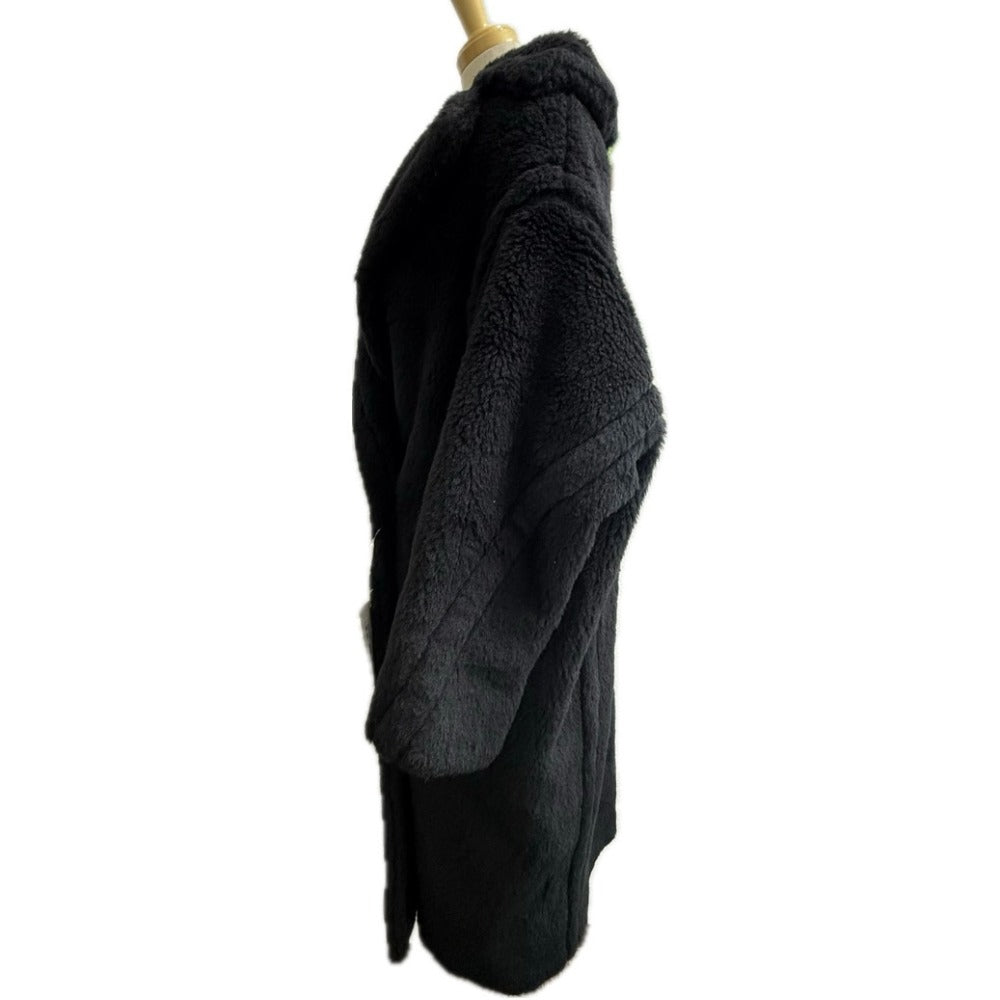 MAX MARA 2521016052 テディベア アイコン アパレル アウター コート ロングコート ウール レディース ブラック