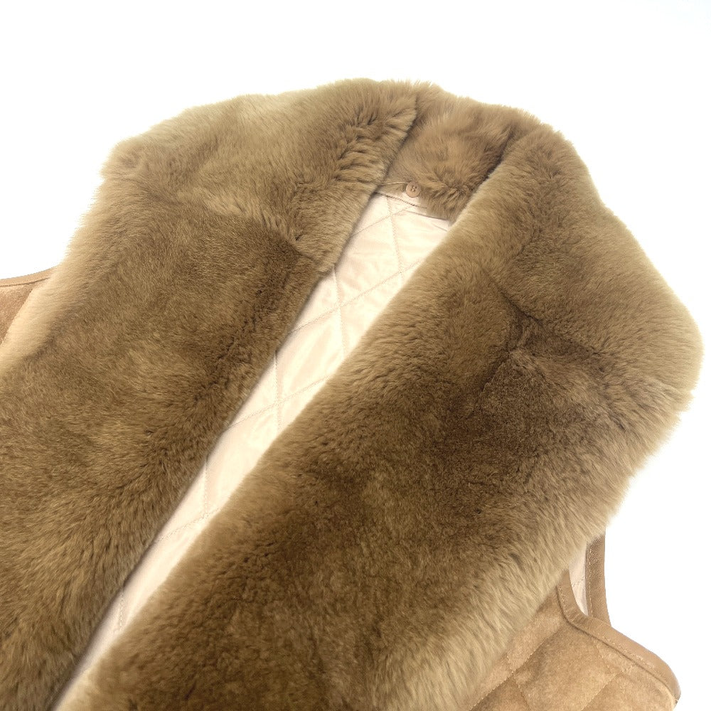 MAX MARA 11560153 ファー付き アパレル アウター キャメルジレ ジャケット ポリエステル レディース ブラウン