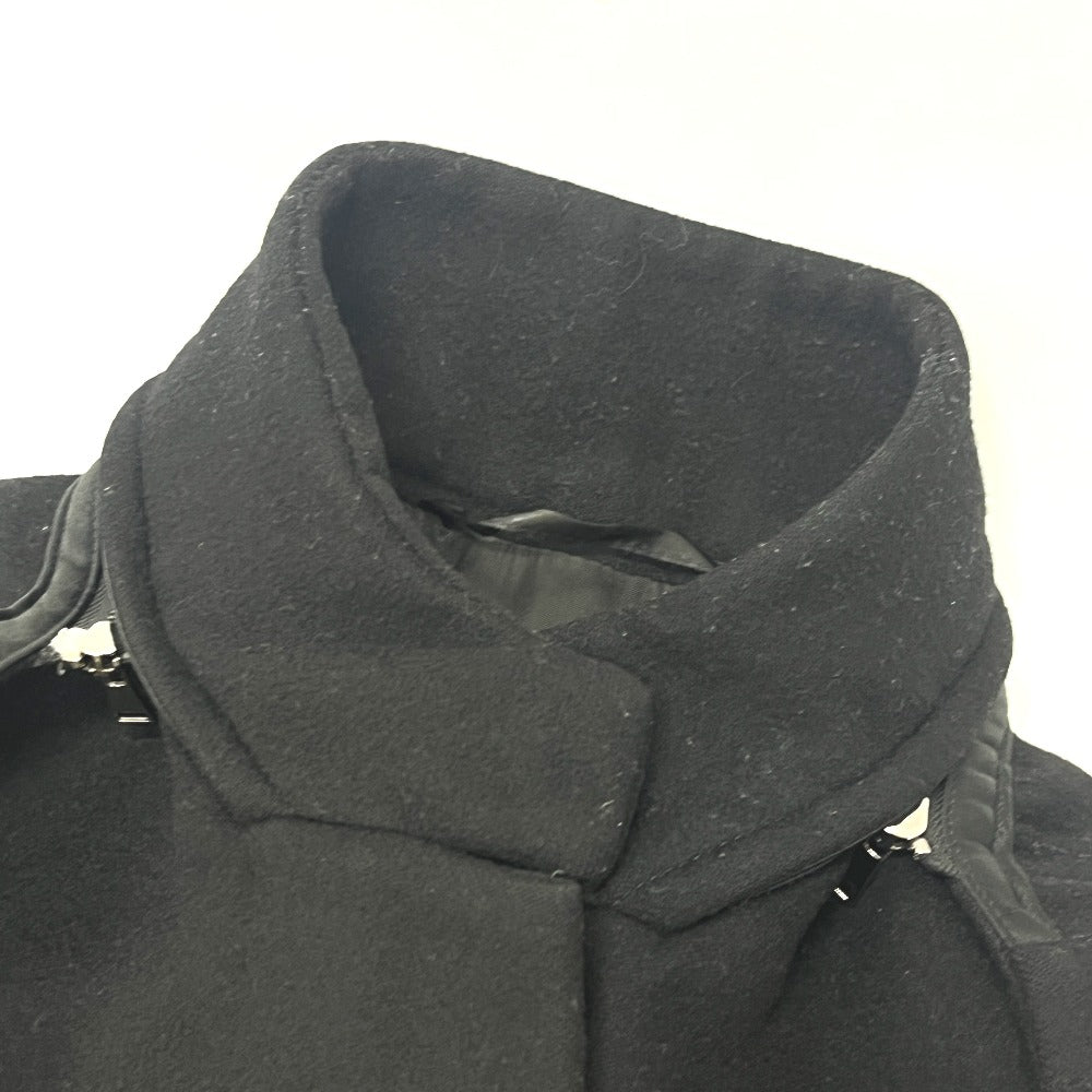 MAX MARA Women's Hooded Zip-Up Long Coat in Black Wool