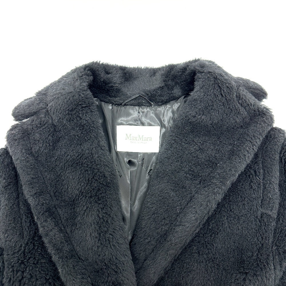 MAX MARA 2521016052 テディベア アパレル ロングコート アルパカ レディース ブラック