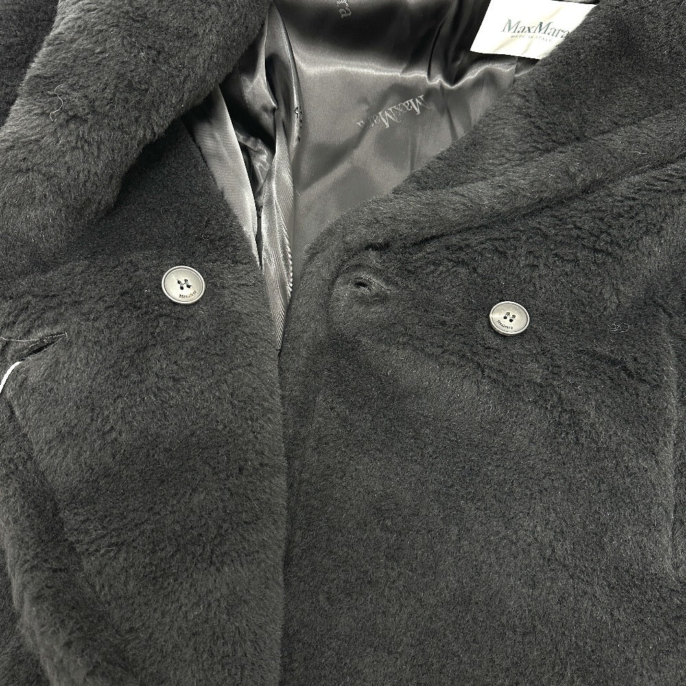 MAX MARA 2521016052 Teddy Bear Apparel Long Coat, Alpaca, Women's, Black