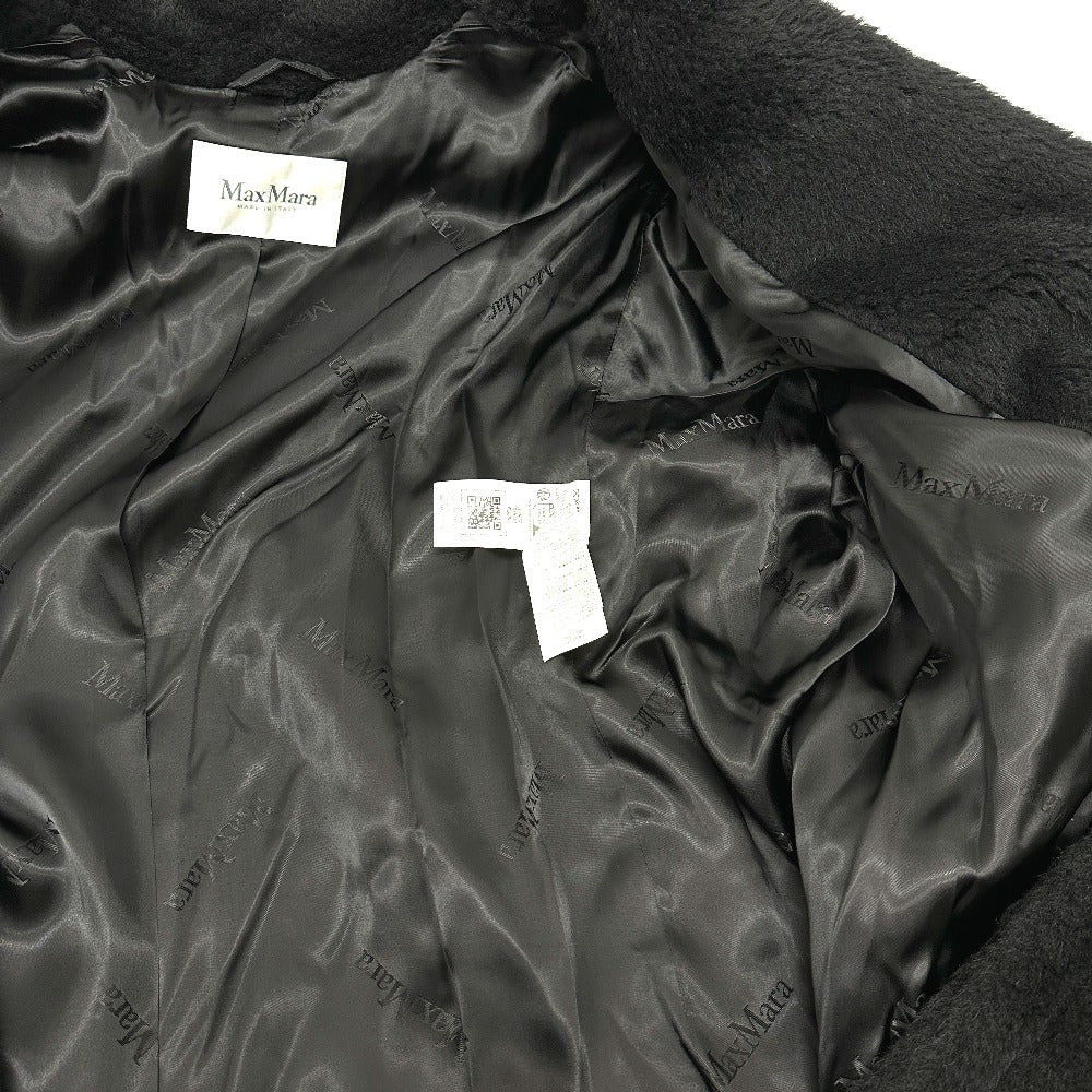 MAX MARA 2521016052 Teddy Bear Apparel Long Coat, Alpaca, Women's, Black