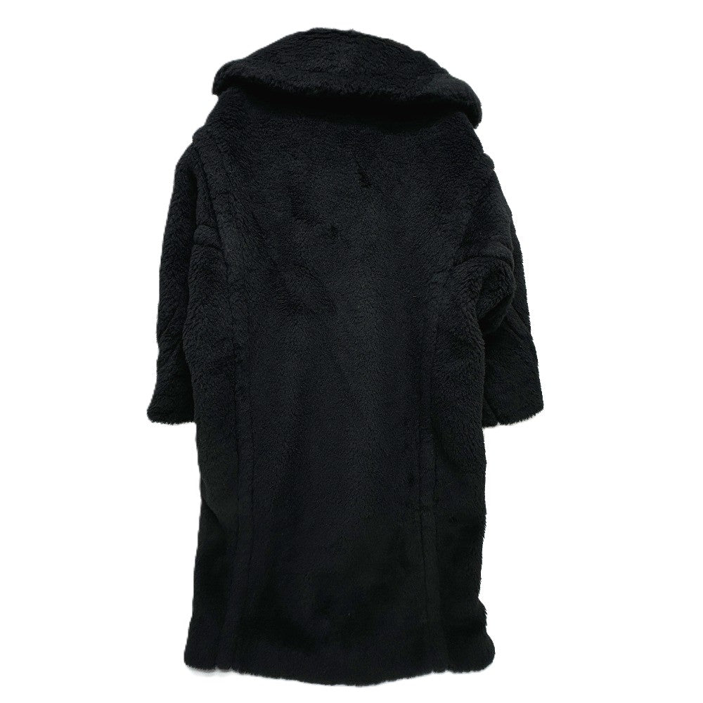 MAX MARA 2521016052 Teddy Bear Apparel Long Coat, Alpaca, Women's, Black