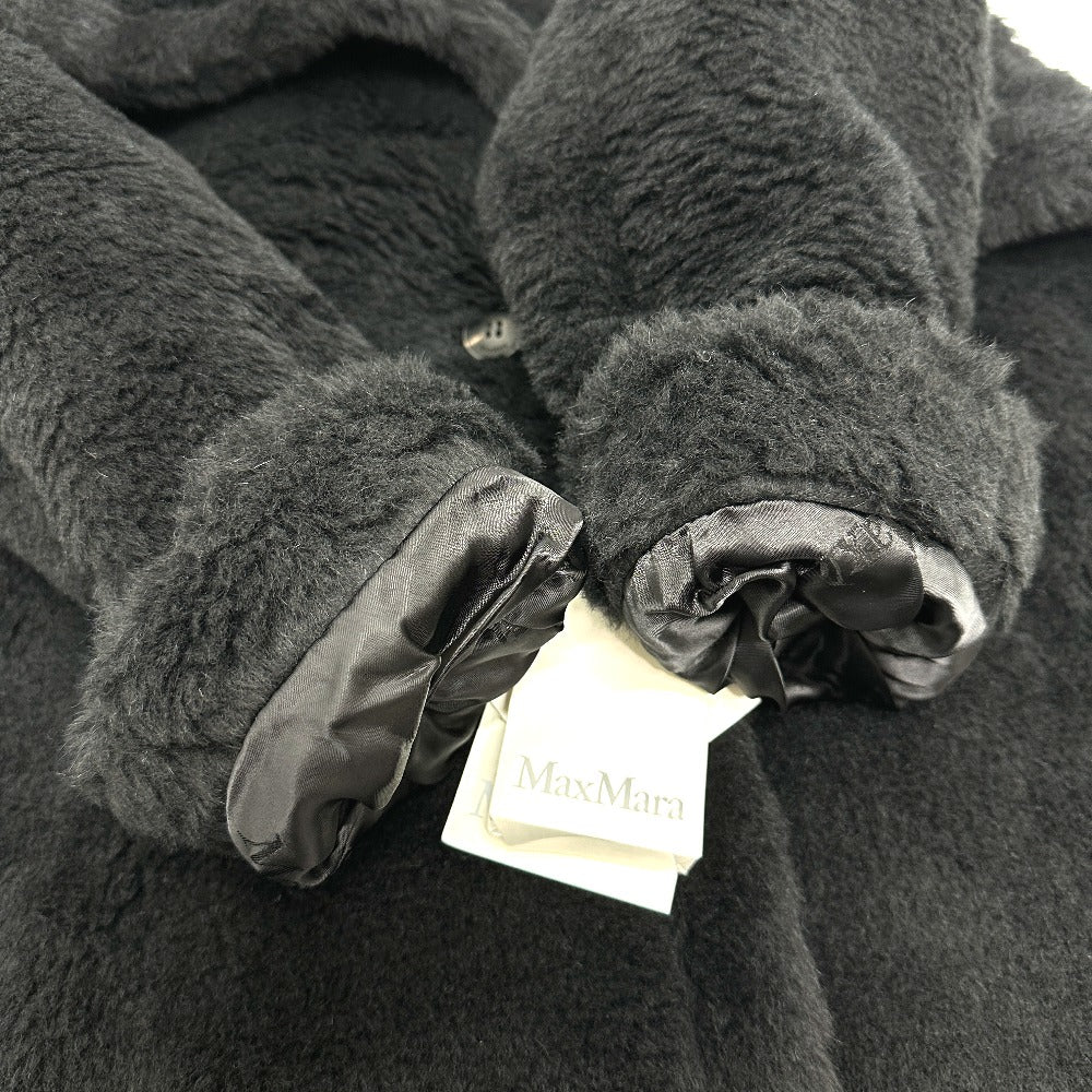 MAX MARA 2521016052 Teddy Bear Apparel Long Coat, Alpaca, Women's, Black
