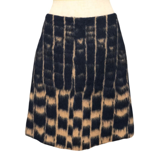 MAX MARA S Max Mara Knee-length shaggy skirt, apparel bottoms skirt alpaca Brown/Black Used