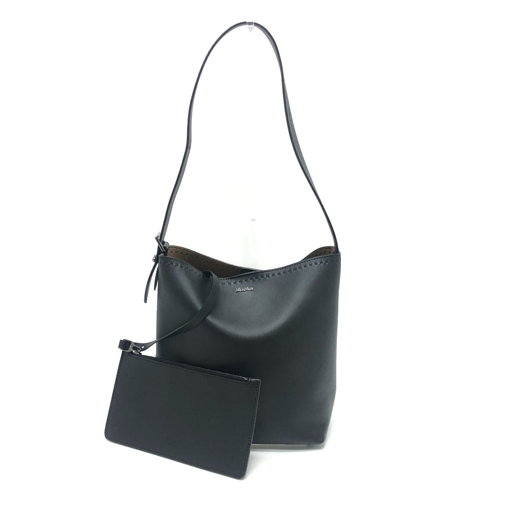 MAX MARA 2524516021ARCHETIPO1SV2004 アルケティポ ミディアム ロゴ カバン 肩掛け ショルダーバッグ レザー レディース ブラック