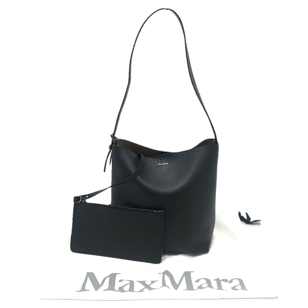 MAX MARA 2524516021ARCHETIPO1SV2004 アルケティポ ミディアム ロゴ カバン 肩掛け ショルダーバッグ レザー レディース ブラック