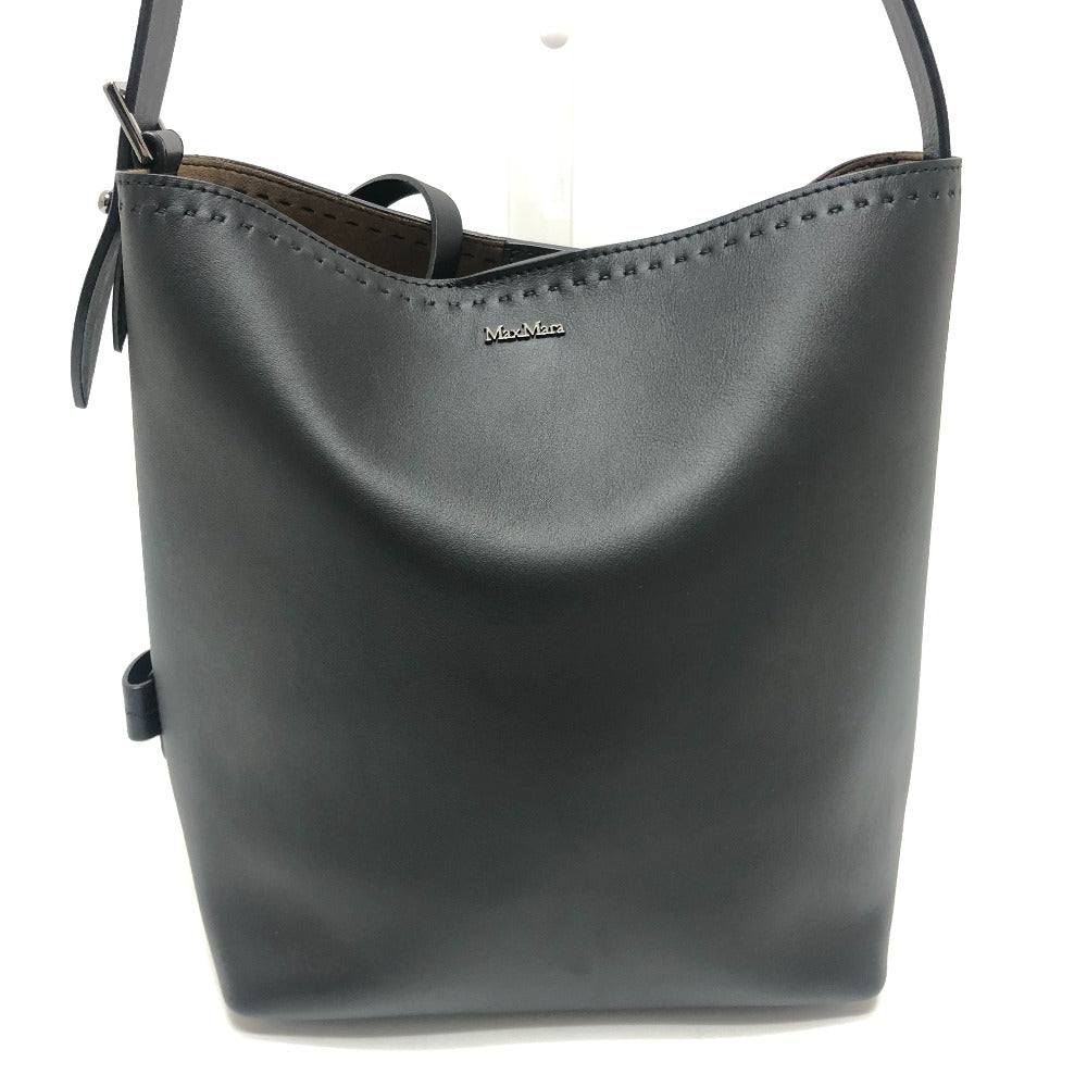 MAX MARA 2524516021ARCHETIPO1SV2004 アルケティポ ミディアム ロゴ カバン 肩掛け ショルダーバッグ レザー レディース ブラック