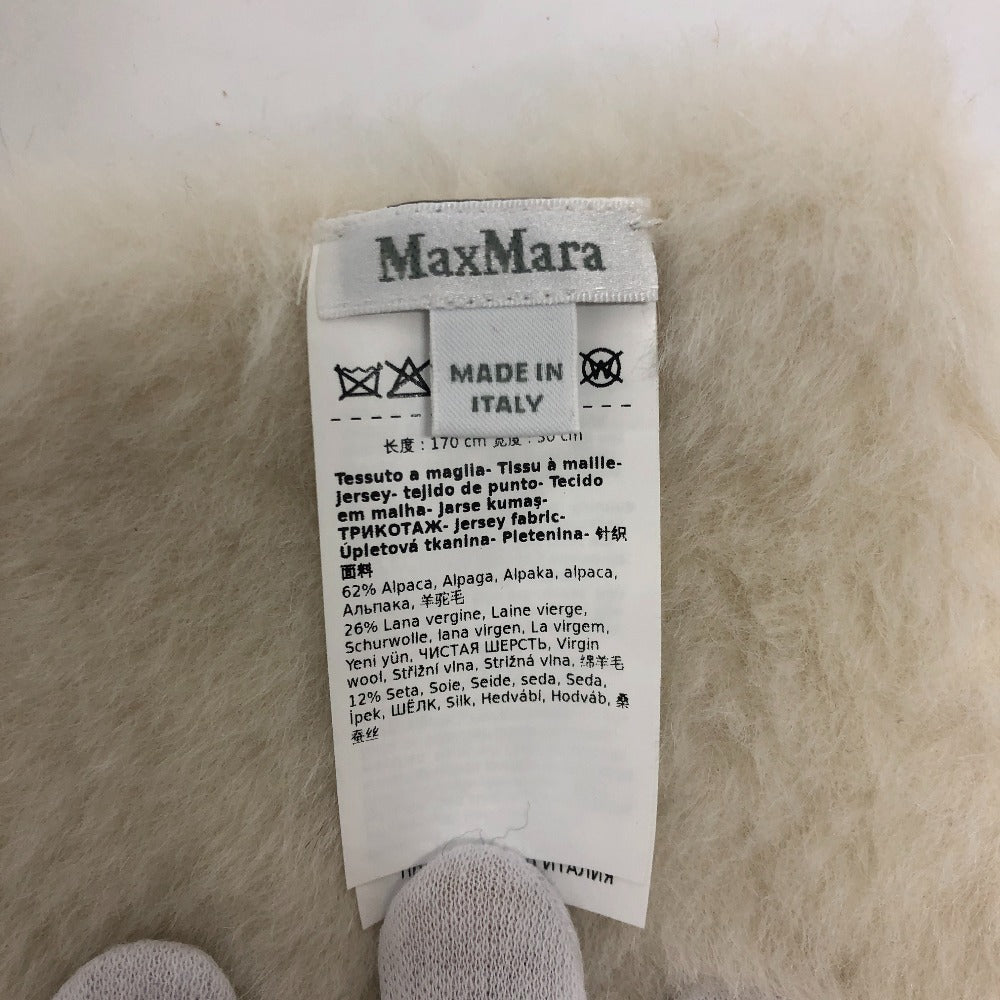 MAX MARA 454608236 テディベア ファー マフラー ファー  マフラー アルパカ レディース ホワイト